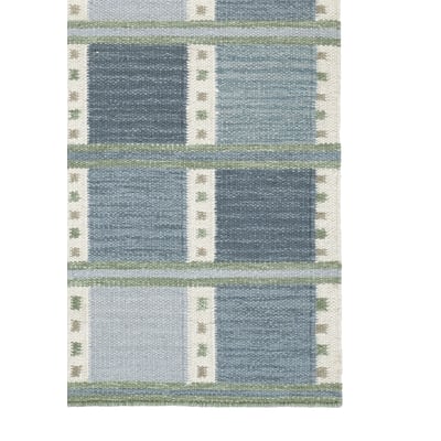 Scandi SCN-4 Blue Wool Handwoven Area Rug