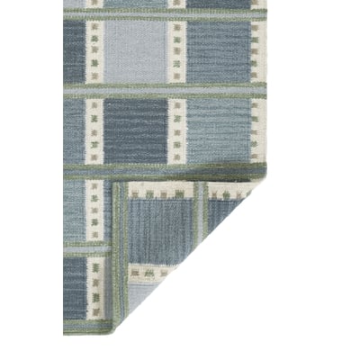 Scandi SCN-4 Blue Wool Handwoven Area Rug
