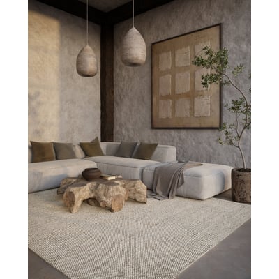 Pebbles PEB-B Wool Handwoven Area Rug