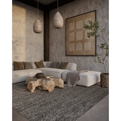 Pebbles PEB-B Wool Handwoven Area Rug