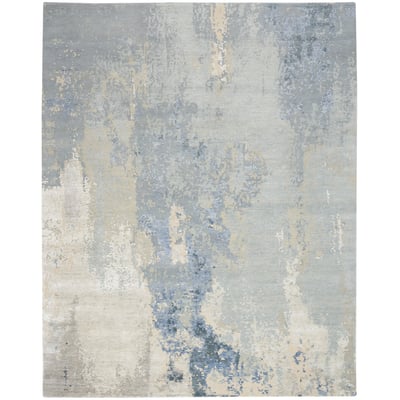 Silk Shadows SHA-21 Blue/Sky Wool Hand-Knotted Area Rug