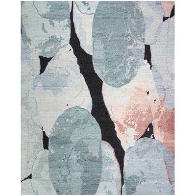 Silk Shadows SHA-25 Blue/Pink Wool Hand-Knotted Area Rug