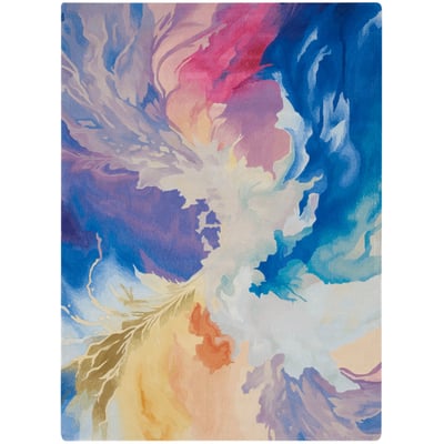 Prismatic PRS-37 Blue/Purple/Yellow Wool Hand-Tufted Area Rug
