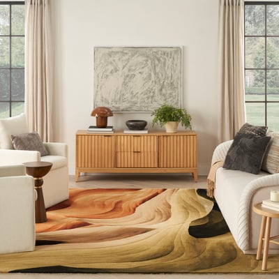 Prismatic PRS-38 Black/Gold Wool Hand-Tufted Area Rug
