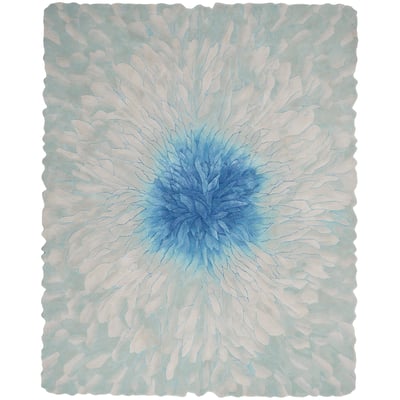 Prismatic PRS-39 Blue Wool Hand-Tufted Area Rug