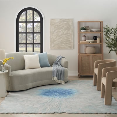 Prismatic PRS-39 Blue Wool Hand-Tufted Area Rug