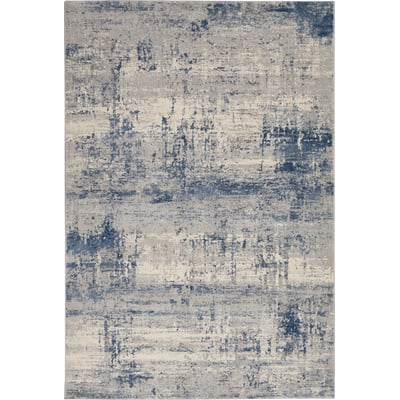 Rustic Textures RUS-10 Ivory/Blue Area Rug