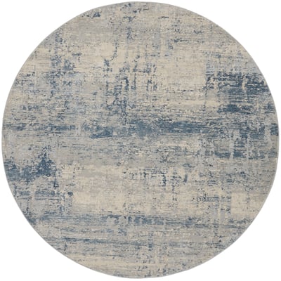 Rustic Textures RUS-10 Ivory/Blue Area Rug