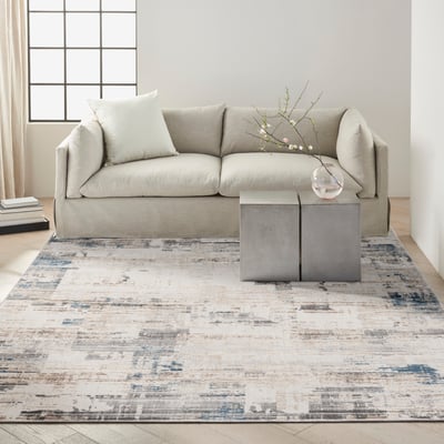 Infinity IFN-06 Ivory/Grey/Blue Area Rug