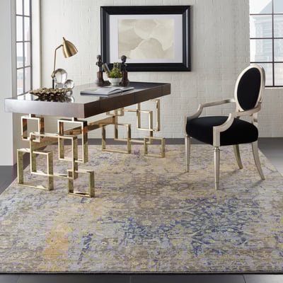 Majestic MST-01 Beige/Blue Wool Area Rug