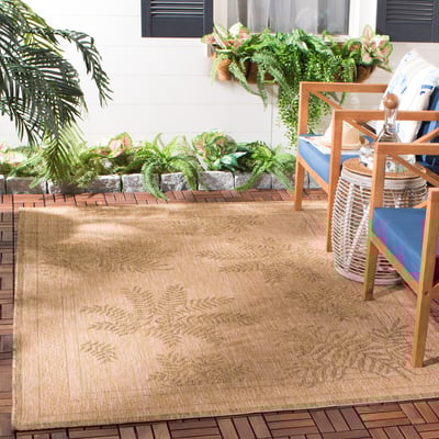 Courtyard CY-6683 Natural/Gold Outdoor Area Rug