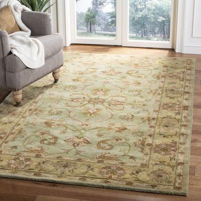 Heritage HG-811A Green/Gold Wool Hand-Tufted Area Rug