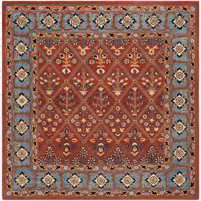 Heritage HG-738 Red/Blue Wool Hand-Tufted Area Rug