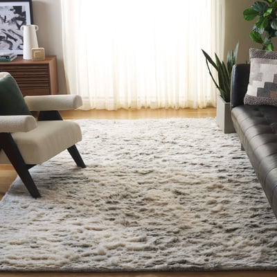 Tribeca TRI-117 Grey/Ivory Wool Hand-Knotted Area Rug