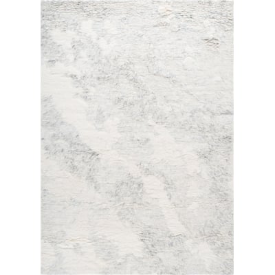 Tribeca TRI-117 Grey/Ivory Wool Hand-Knotted Area Rug