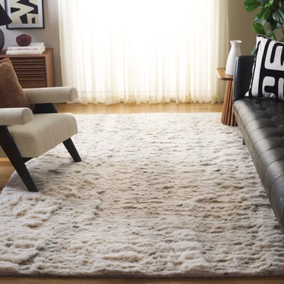 Tribeca TRI-119 Grey/Beige Wool Hand-Knotted Area Rug