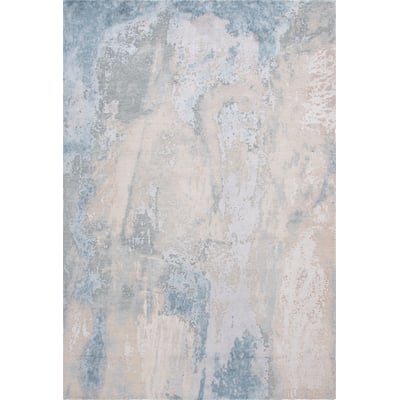 Tribeca TRI-206 Blue/Grey Wool Hand-Knotted Area Rug