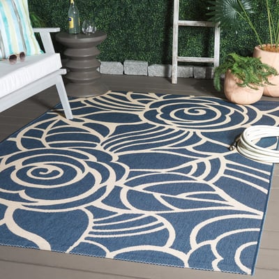Courtyard II CY-5141 Blue/Beige Outdoor Area Rug