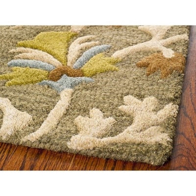 Cambridge CAM-235 Moss/Multi Wool Handmade Area Rug
