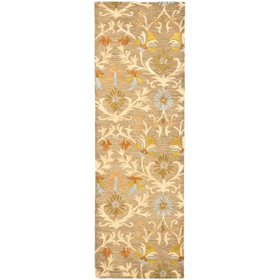 Cambridge CAM-235 Moss/Multi Wool Handmade Area Rug