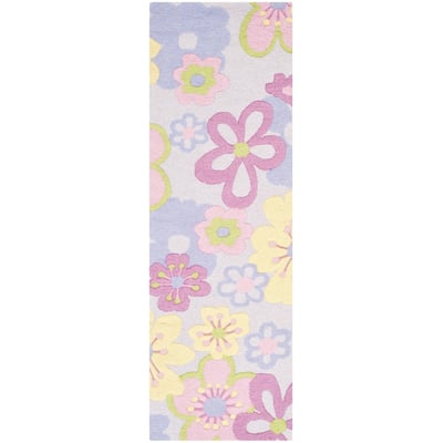 Safavieh Kids SFK-314 Lilac/Pink Wool Hand-Tufted Area Rug