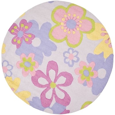 Safavieh Kids SFK-314 Lilac/Pink Wool Hand-Tufted Area Rug