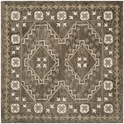 Bella BEL-672 Brown/Taupe Wool Hand-Tufted Area Rug