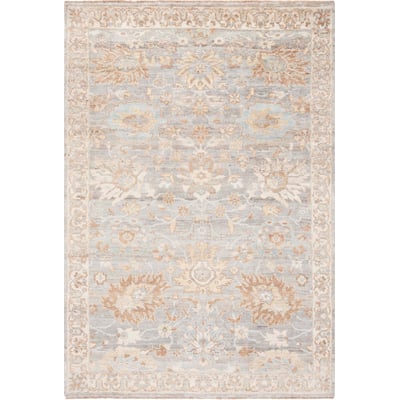 Oushak OSH-130 Grey/Ivory Wool Hand-Knotted Area Rug