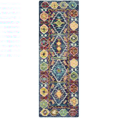 Aspen APN-501 Navy/Gold Wool Hand-Tufted Area Rug