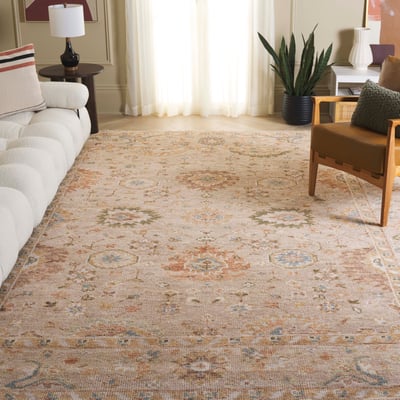 Samarkand SRK-133 Light Brown/Grey Wool Hand-Knotted Area Rug