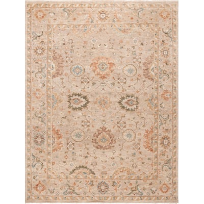 Samarkand SRK-133 Light Brown/Grey Wool Hand-Knotted Area Rug