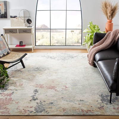 Samarkand SRK-183 Grey/Ivory Wool Hand-Knotted Area Rug
