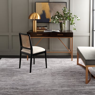 Isabella Power-Loomed MSR-0968 Grey/Light Grey Area Rug