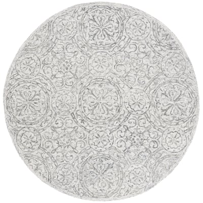Hand-Tufted 6900 LRL-6947 Ivory/Grey Wool Hand-Tufted Area Rug