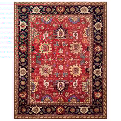 Barouche RLR-9690 Garnet Wool Hand-Knotted Area Rug