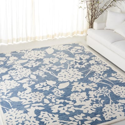 Hand-Tufted 6600 LRL-6620 Blue/Ivory Wool Hand-Tufted Area Rug