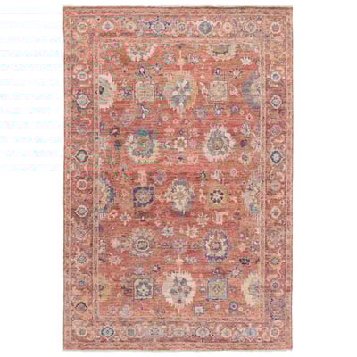 Hand-Knotted 6900 RLR-6925 Red/Beige Wool Hand-Knotted Area Rug