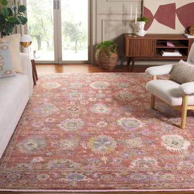 Hand-Knotted 6900 RLR-6925 Red/Beige Wool Hand-Knotted Area Rug