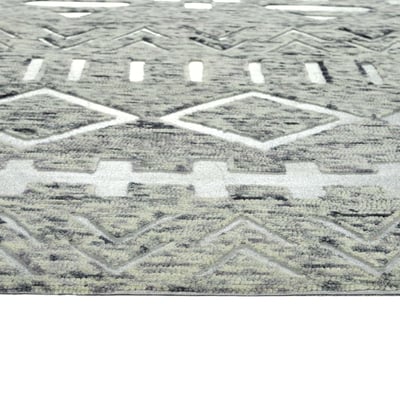 Radiance RAD96 Grey Wool Hand-Tufted Area Rug