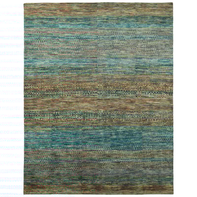 Dorado DOR01 Blue/Tan Wool/Cotton Hand-Knotted Area Rug