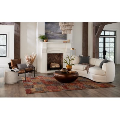 Dorado DOR07 Grey/Brown/Orange Wool/Cotton Hand-Knotted Area Rug