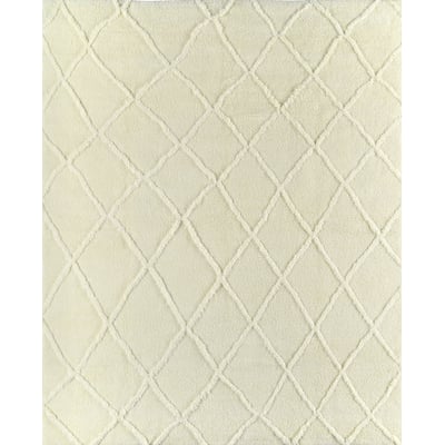 Jinsen JIN02 Ivory Wool Hand-Knotted Area Rug
