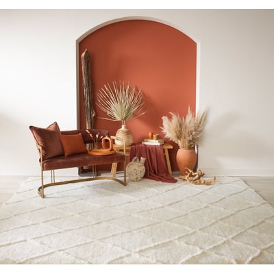 Jinsen JIN02 Ivory Wool Hand-Knotted Area Rug