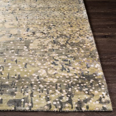Watercolor WAT-5011 Charcoal/Light Grey/Ivory Wool Hand-Knotted Area Rug