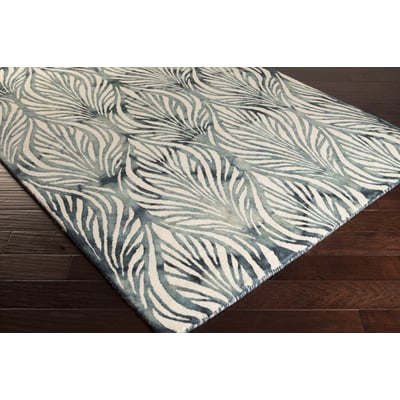 Belladonna BDA-3006 Teal/Ivory/Slate Wool Hand-Tufted Area Rug