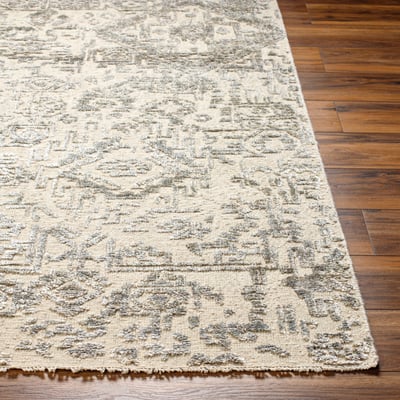 Amina AMA-2301 Beige/Ivory Wool Hand-Knotted Area Rug