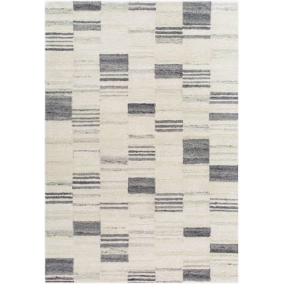 Max 540179 Ivory/Medium Grey/Black Wool Hand-Tufted Area Rug