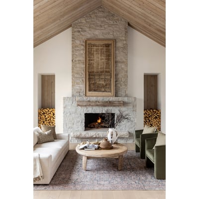 Lorelai Washable 541394 Light Blue/Ivory Printed Area Rug