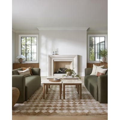 Myrtle Avenue 627058 Taupe/Mustard/Cream Area Rug