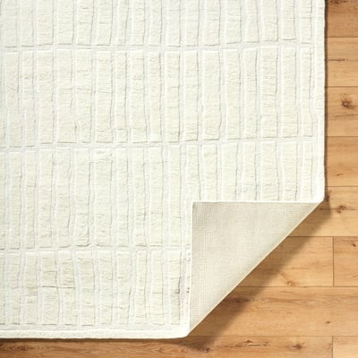 Manpura 538167 Ivory/Cream/Pearl Wool Hand-Knotted Area Rug